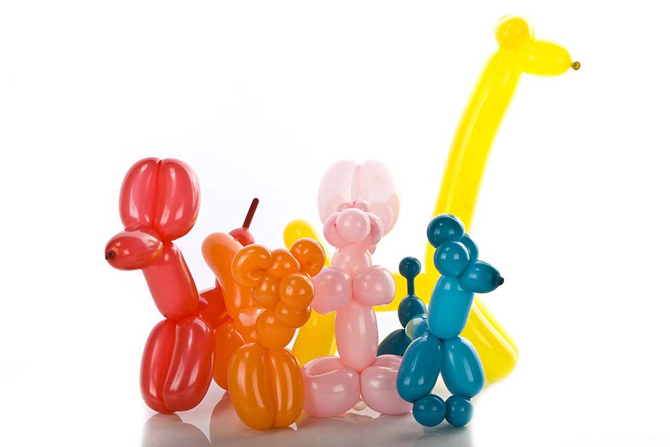 promoción con reparto de globos